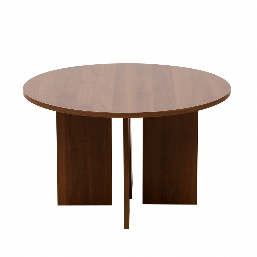 soffbord 'créme' runt 75cm - valnöt