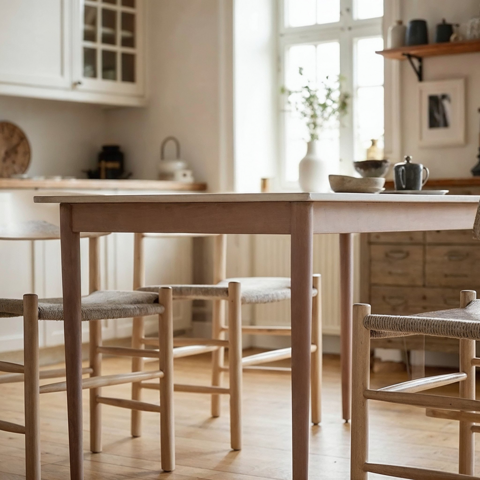 Matbord 'Fager' 135cm - Vitpigmenterad