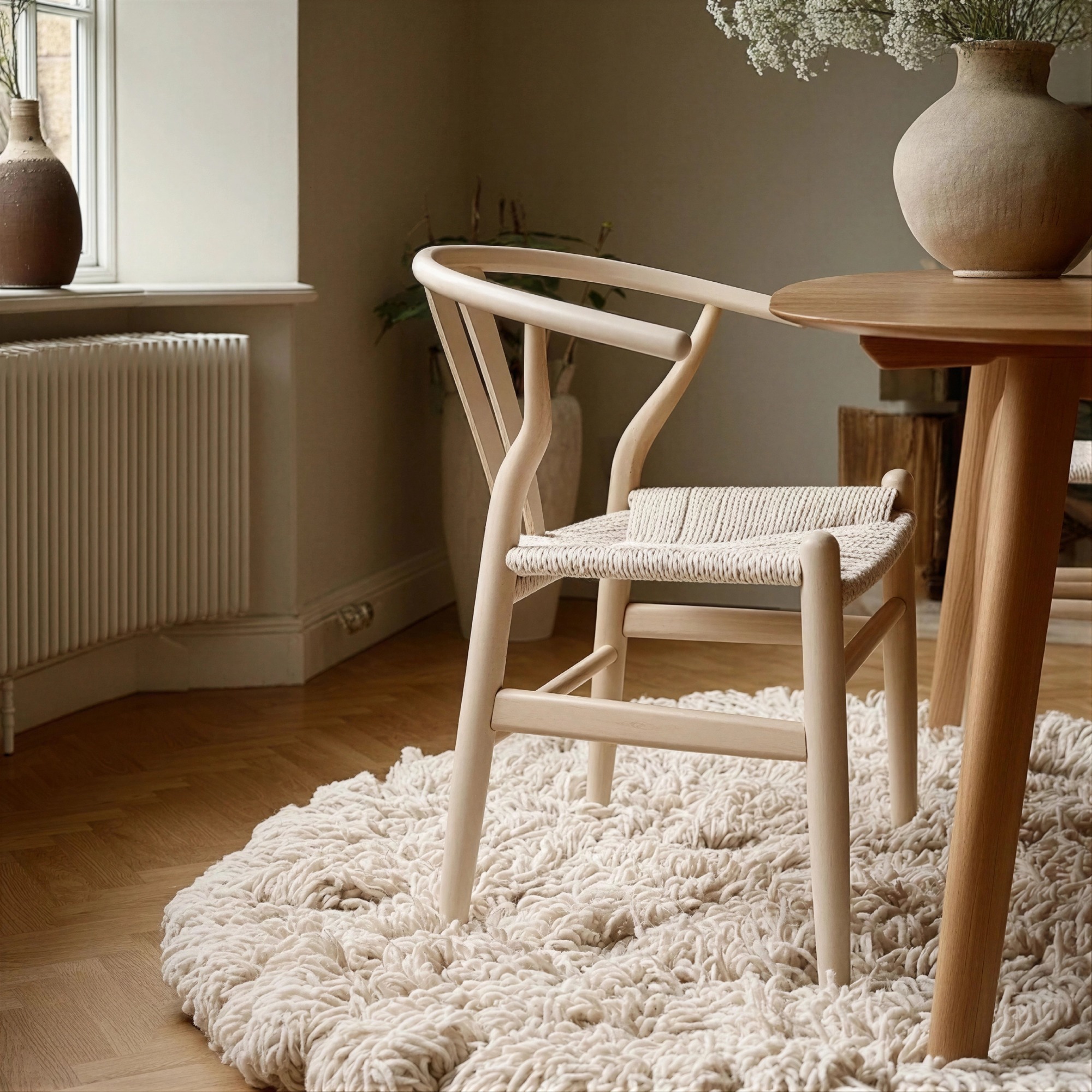 Stol 'Alta' - Beige/Vit pigmenterad