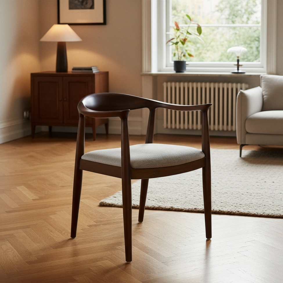 Stol 'Ask' - Valnöt/Grå