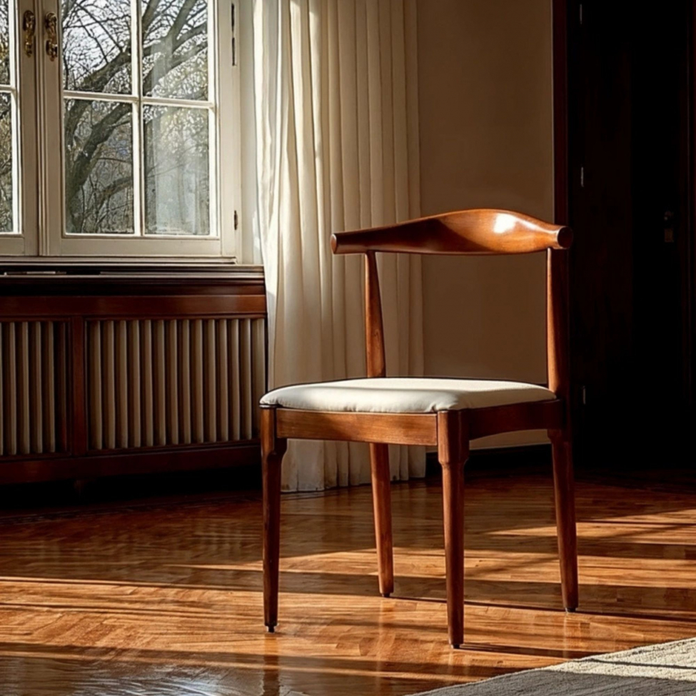 Stol 'Fager' - Valnöt/Beige