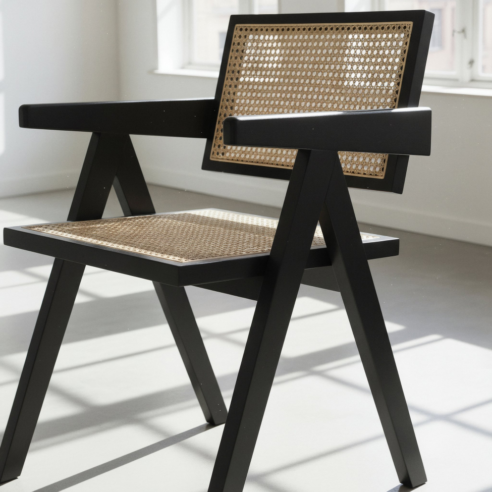 Karmstol 'Rotting' - Svart