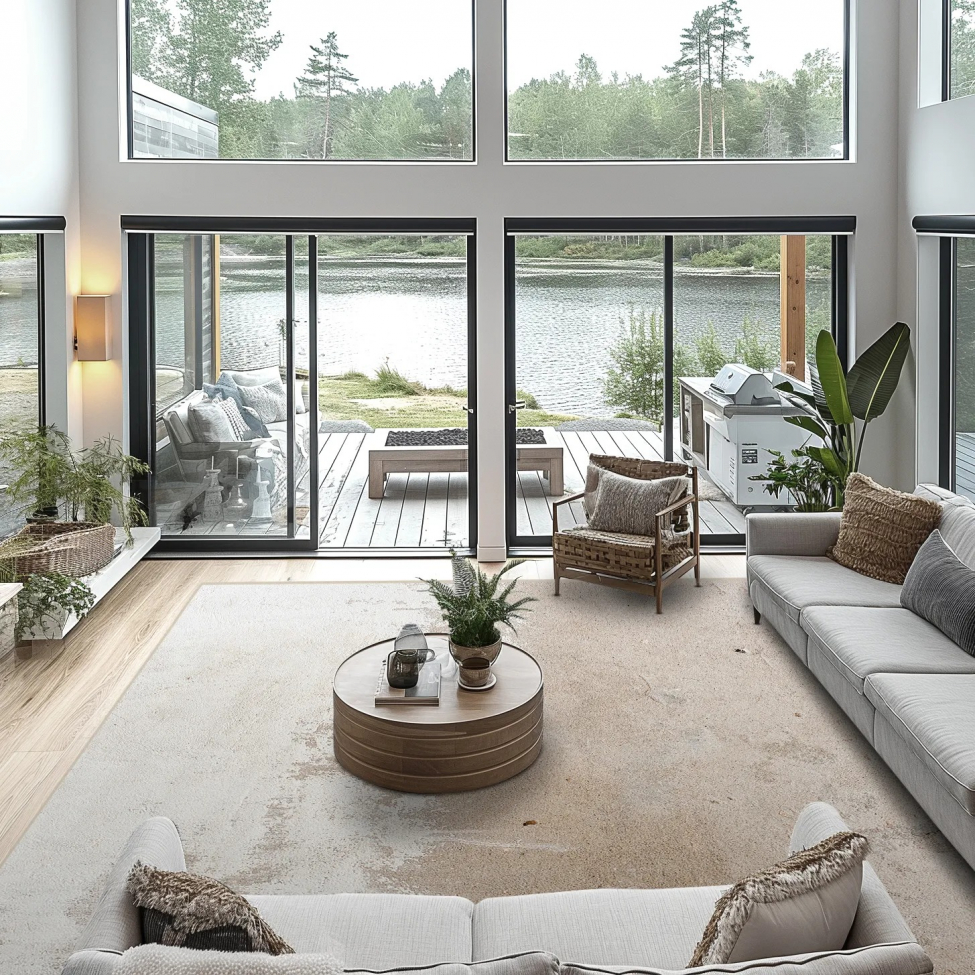 Wiltonmatta 'Bornos' 160x230cm - Grå/Beige