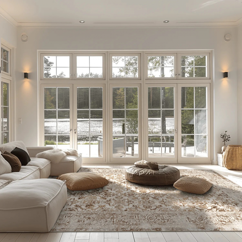 Wiltonmatta 'Denizli' 200x200cm - Beige