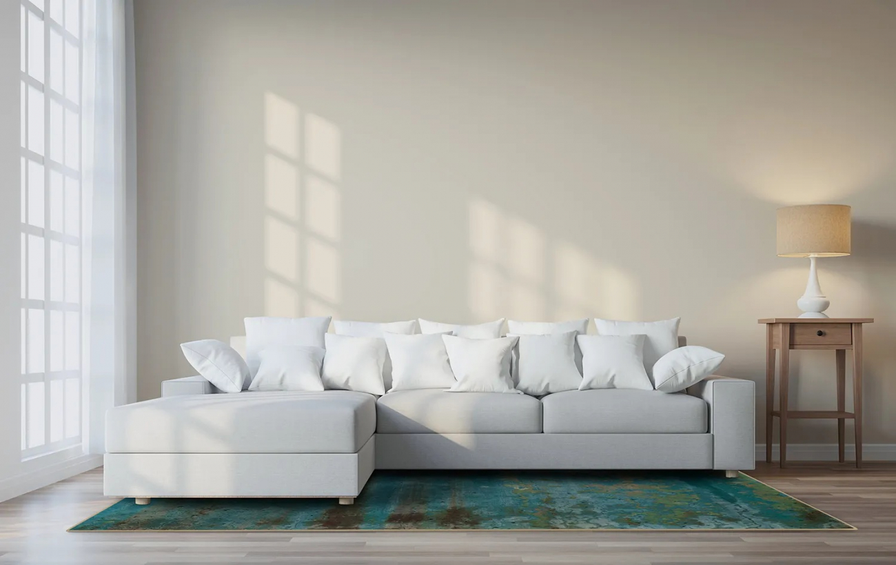Wiltonmatta 'Domont' 80x250cm - Turkos