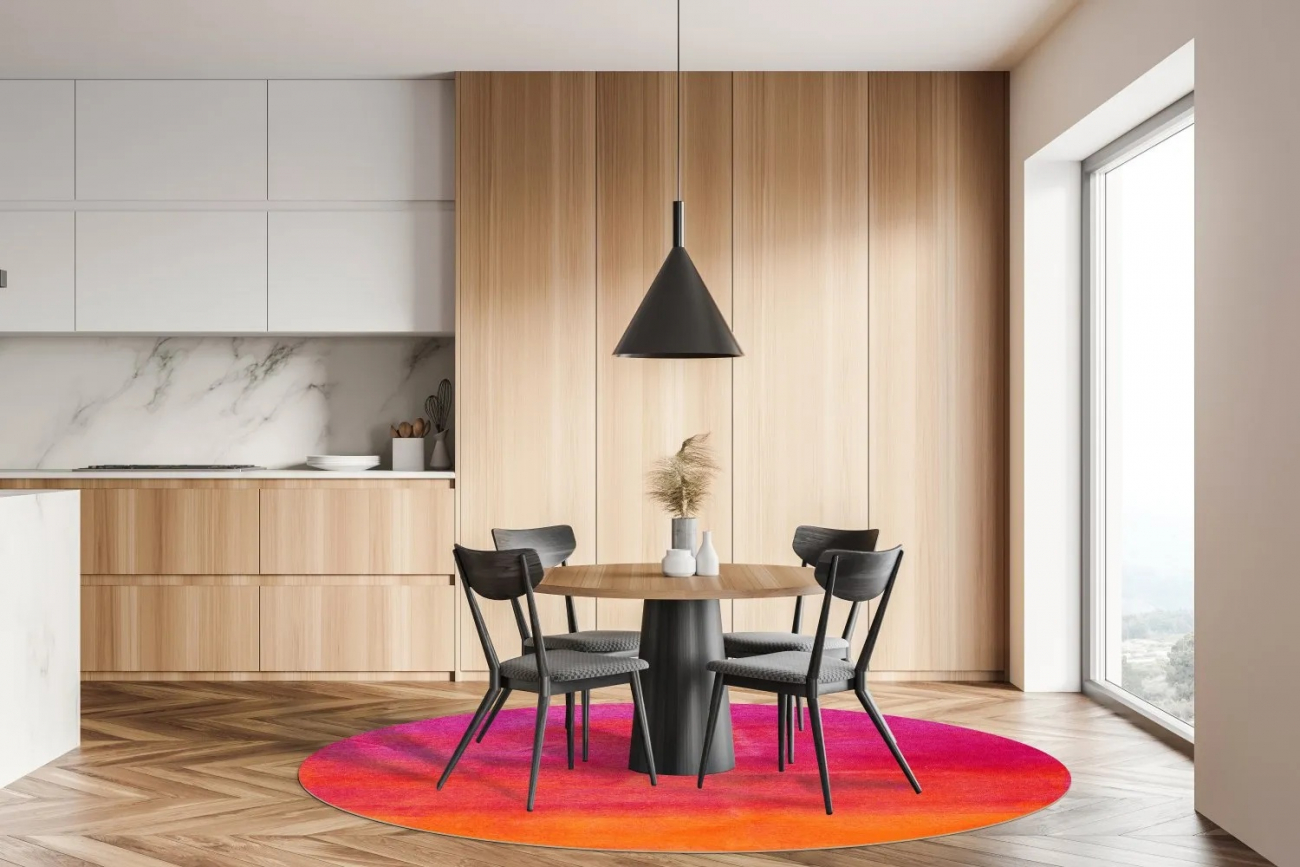 Rund matta 'Moura' 200cm - Multi