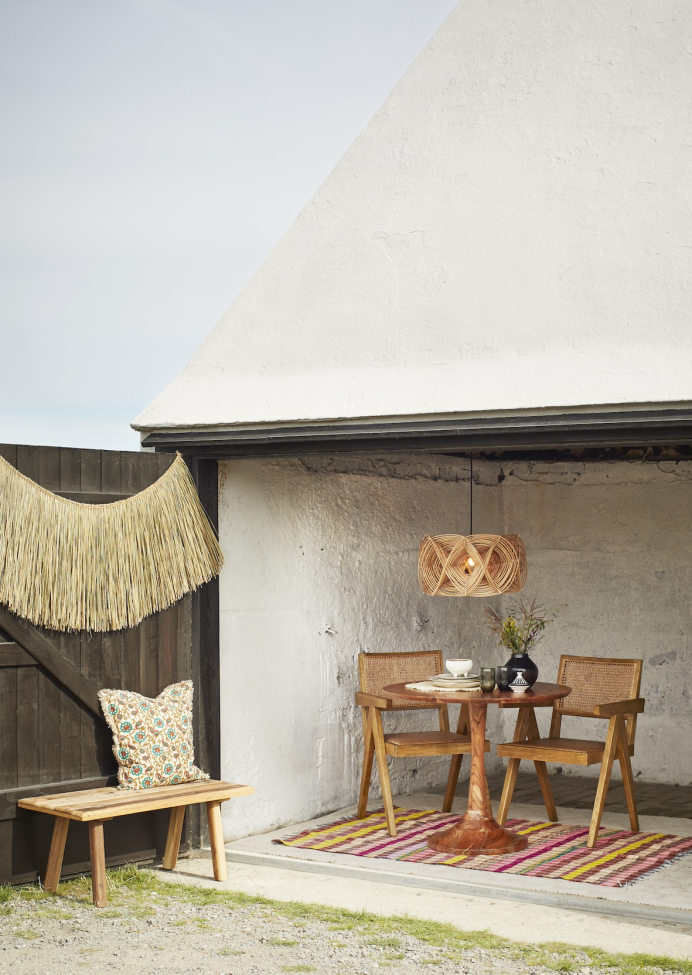 Stol 'Wooden rattan' - Natur