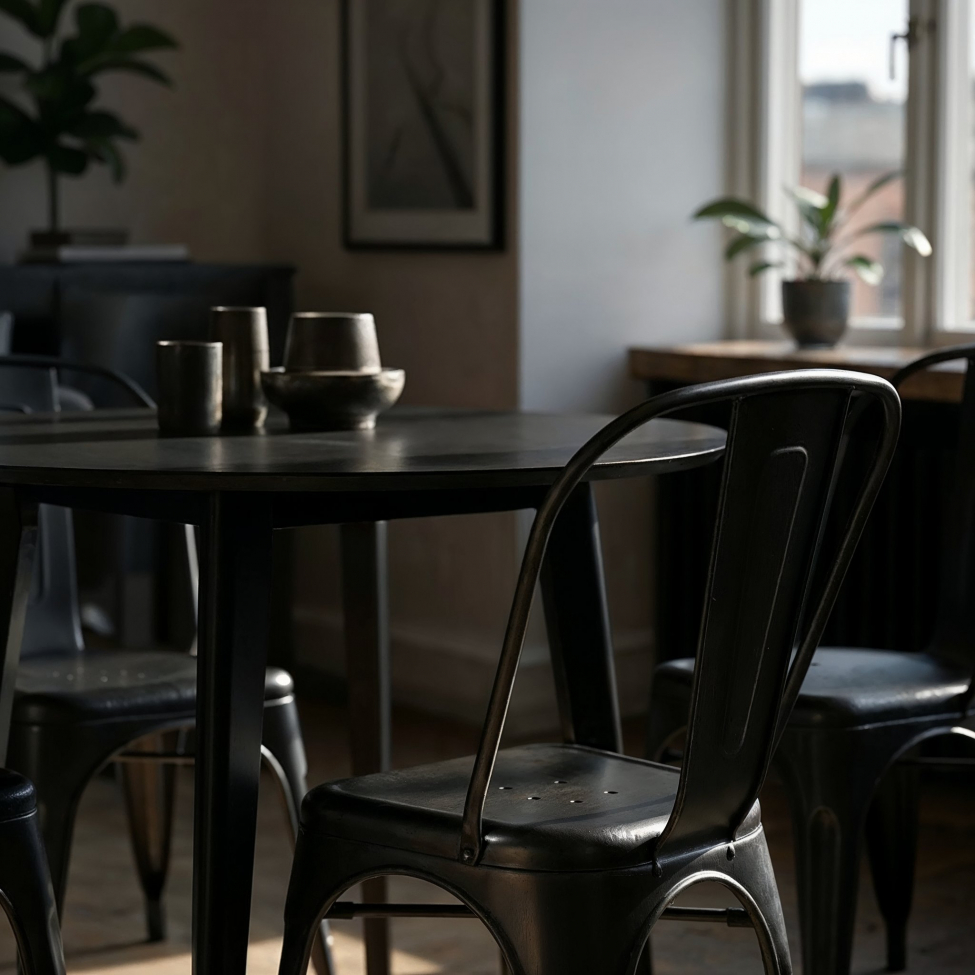 Stol 'Montmartre' - Svart/Patina