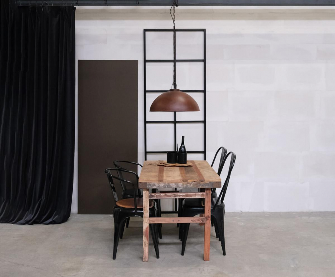 Fabrikslampa vintage 'Thormann' - Rostig finish