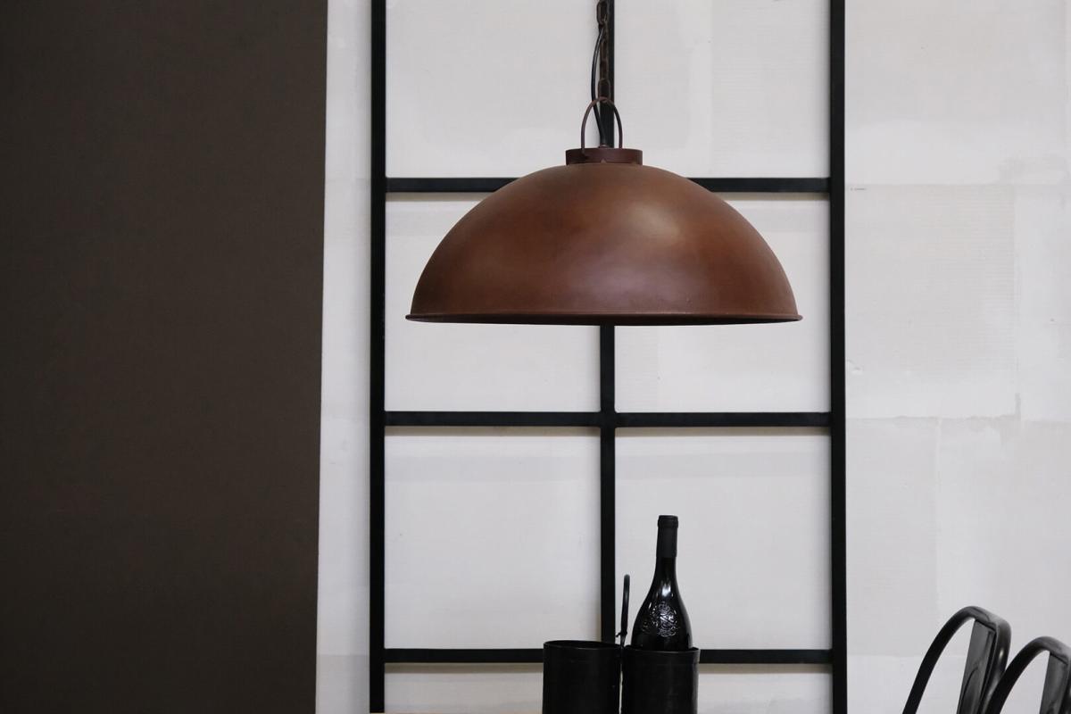 Fabrikslampa vintage 'Thormann' - Rostig finish