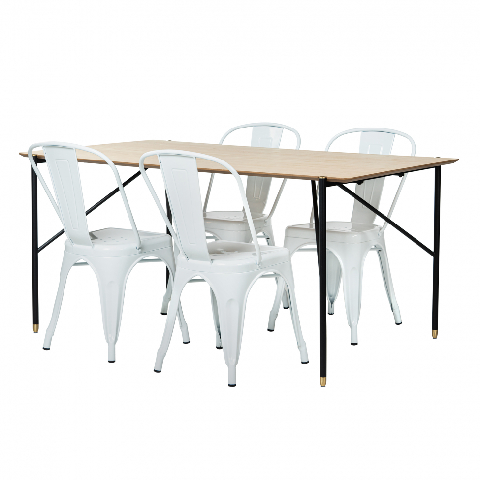 Matgrupp 'Hornstull Montmartre' - 1 Bord & 4 Stolar