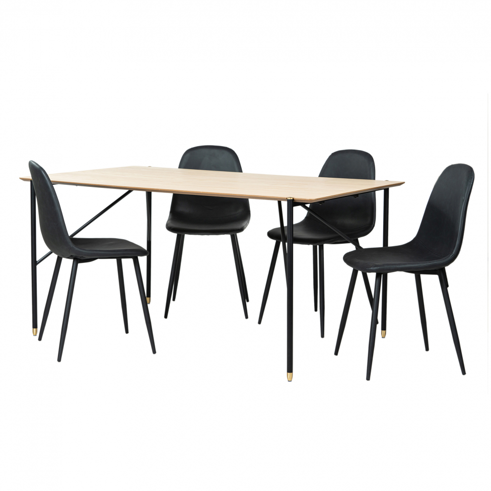 Matgrupp 'Hornstull Forma' 1 Bord & 4 Stolar