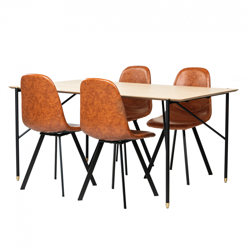 Matgrupp 'Hornstull Carrie' - 1 Bord & 4 Stolar