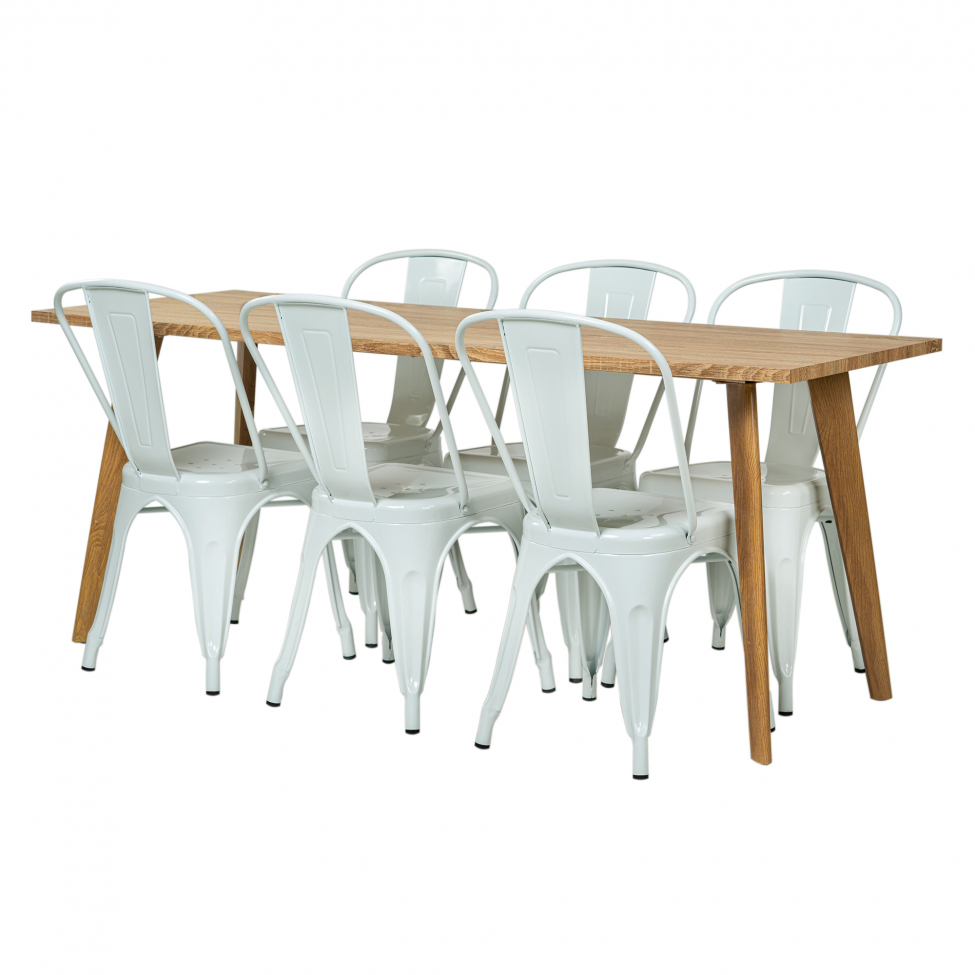 matgrupp 'nordisk montmartre' 1 bord & 6 stolar