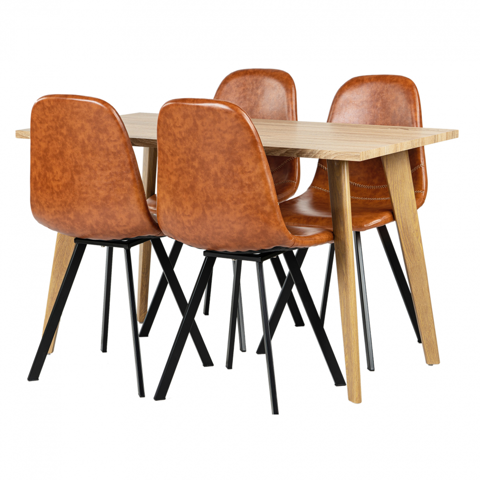 Matgrupp 'Nordisk Carrie' - 1 Bord & 4 Stolar