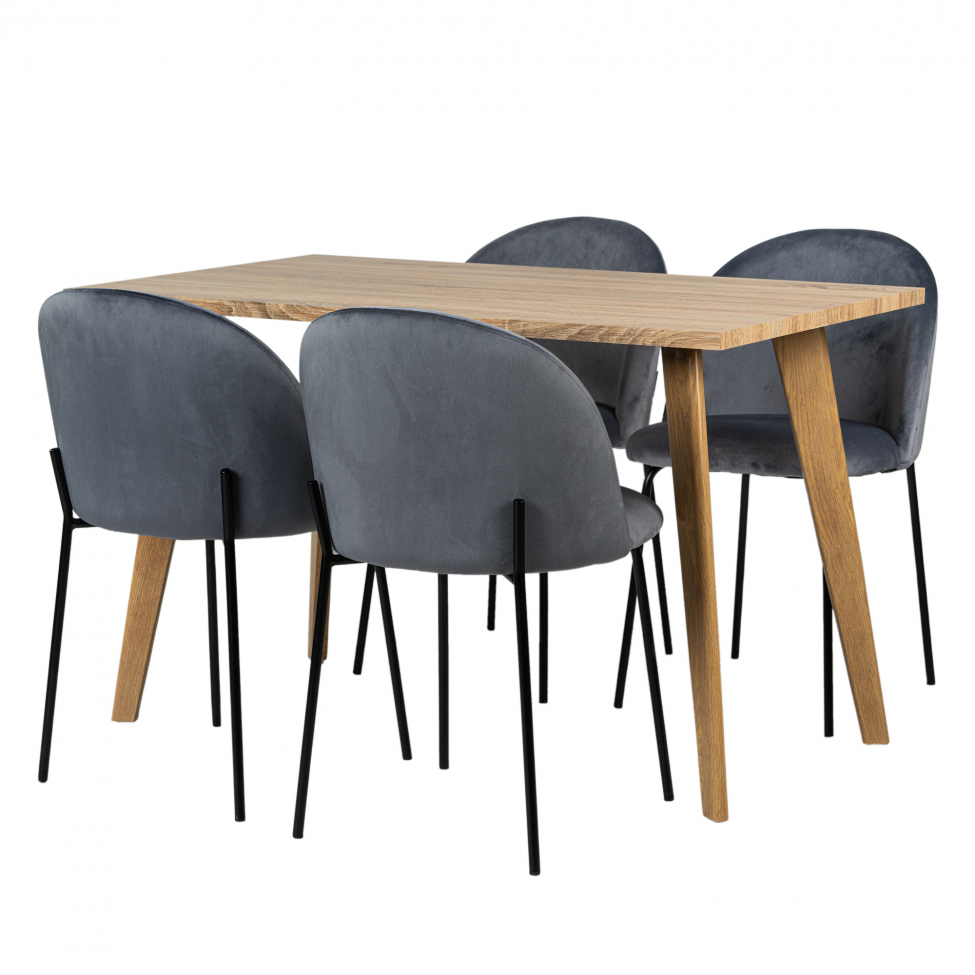 matgrupp 'nordisk elegant' - 1 bord & 4 stolar