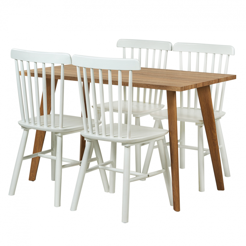 matgrupp 'nordisk elsa' - 1 bord & 4 stolar