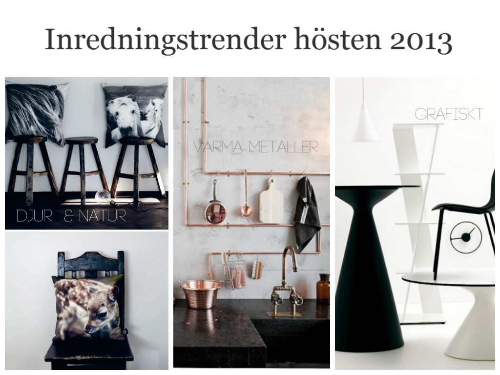 Inredningstredner höst och vinter 2013