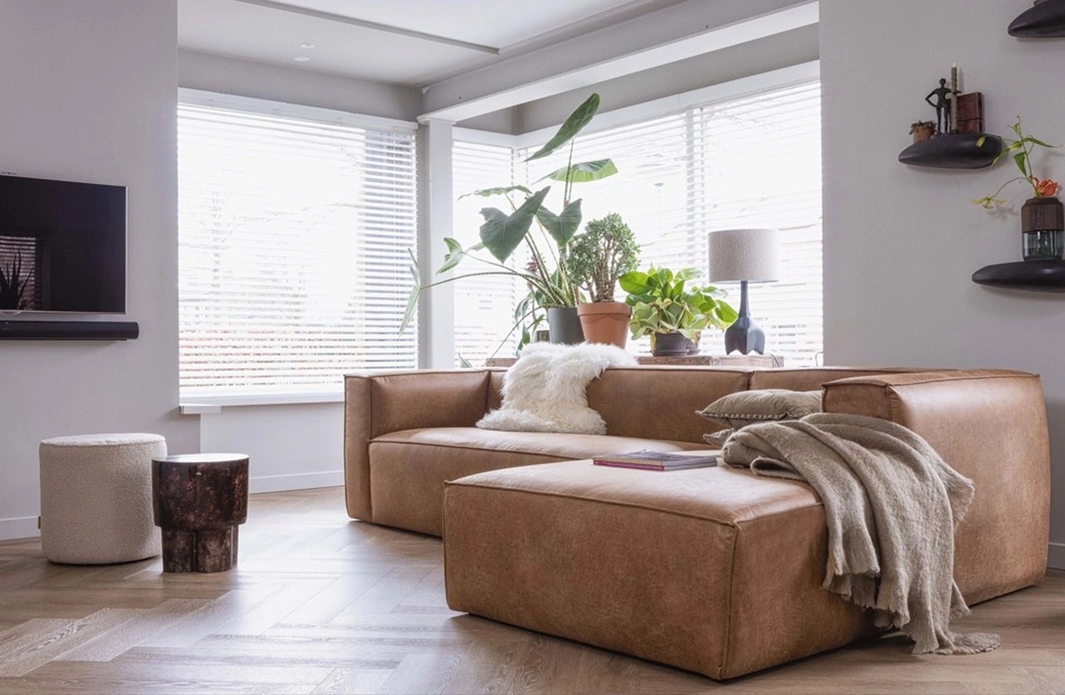 Soffa 'Bean' 4-sits - Congac