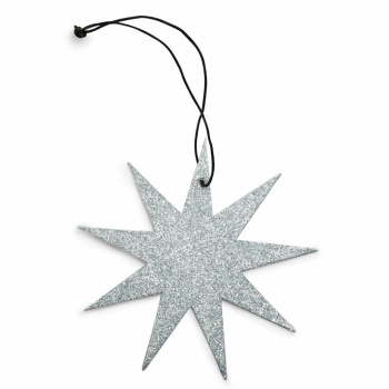 Julgranspynt \'9-Point Glitter Star\' - Silver