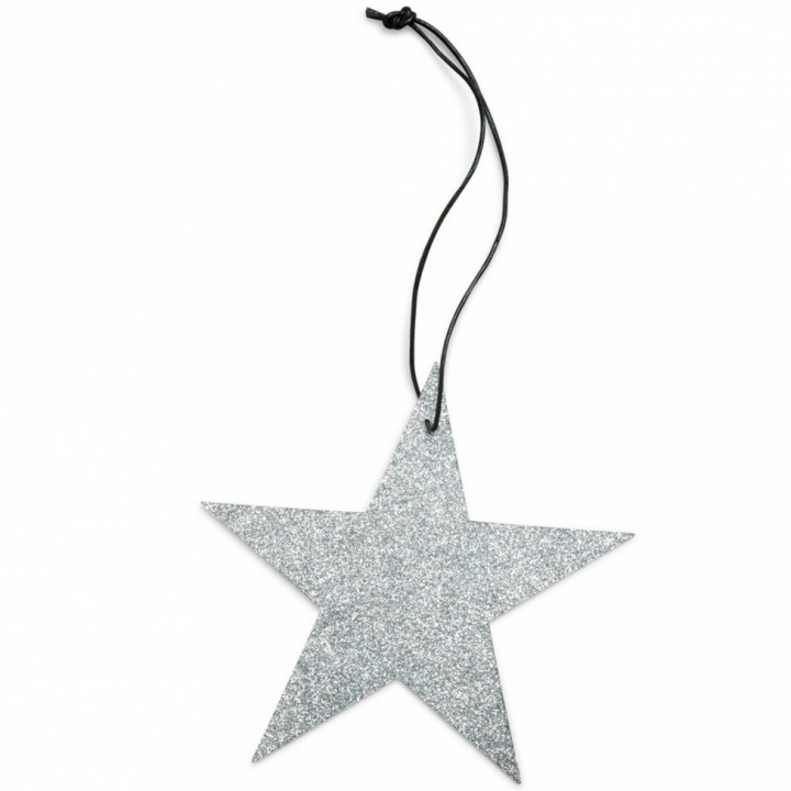 Julgranspynt '5-Point Glitter Star' - Silver