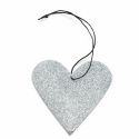 Julgranspynt \'Glitter Heart\' - Silver
