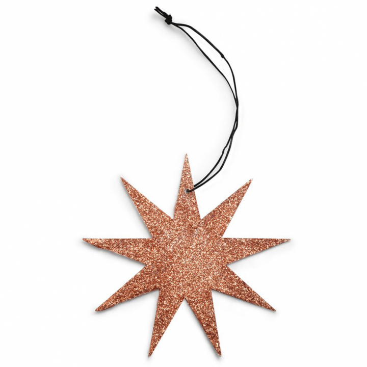Julgranspynt '9-Point Glitter Star' - Koppar