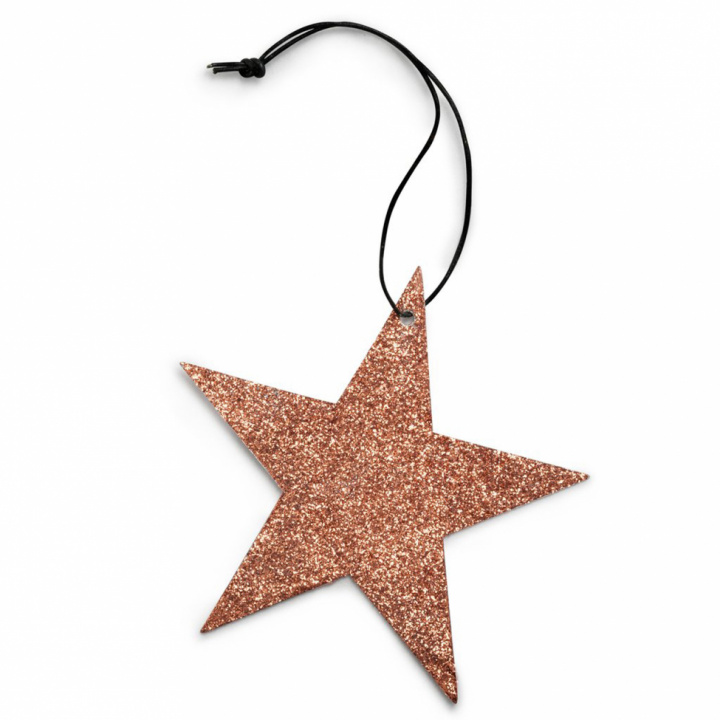 Julgranspynt '5-Point Glitter Star' - Koppar