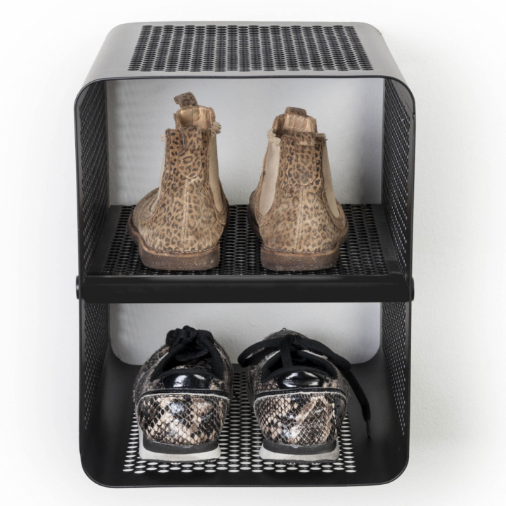 Skohylla 'Wall' - Svart (S)