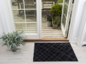 Hallmatta \'Lines\' - Svart 60x40 cm