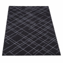 Hallmatta \'Lines\' - Svart 120x67 cm