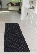 Hallmatta \'Lines\' - Svart 200x67 cm
