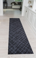 Hallmatta \'Lines\' - Svart 250x67 cm