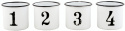 Emaljkoppar - 4 st
