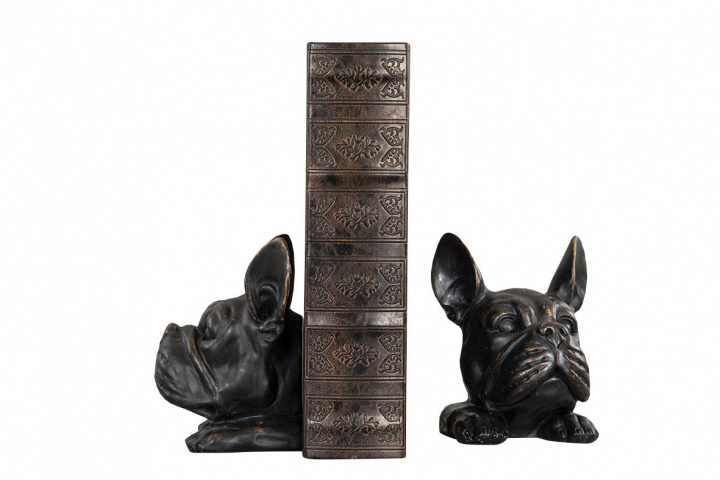 Bokstöd Bulldog - Svart