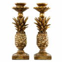 Ljusstake \'Ananas\' - Guld