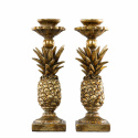 Ljusstake \'Ananas\' - Guld