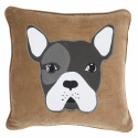 Prydnadskudde \'Frenchie\' - Brun