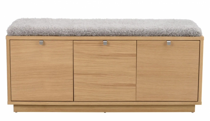 Bänk \'Confetti\' 106cm - Ek/ Ljusgrå i gruppen Möbler / Sittmöbler / Bänkar hos Reforma (103762)