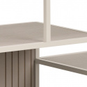 Bokhylla \'Seaford\' 114x78cm - Grå