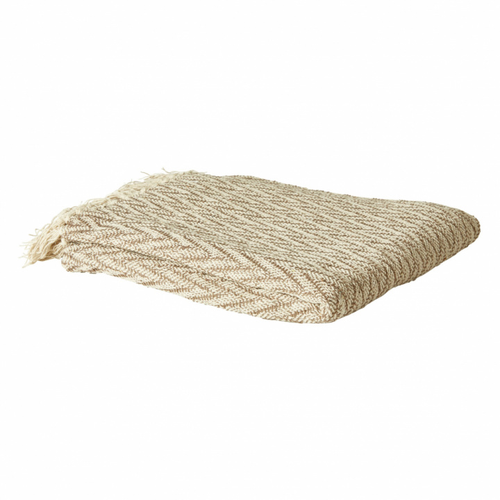Pläd \'Zigzag\' - Vit/Bomull i gruppen hos Reforma (110040)