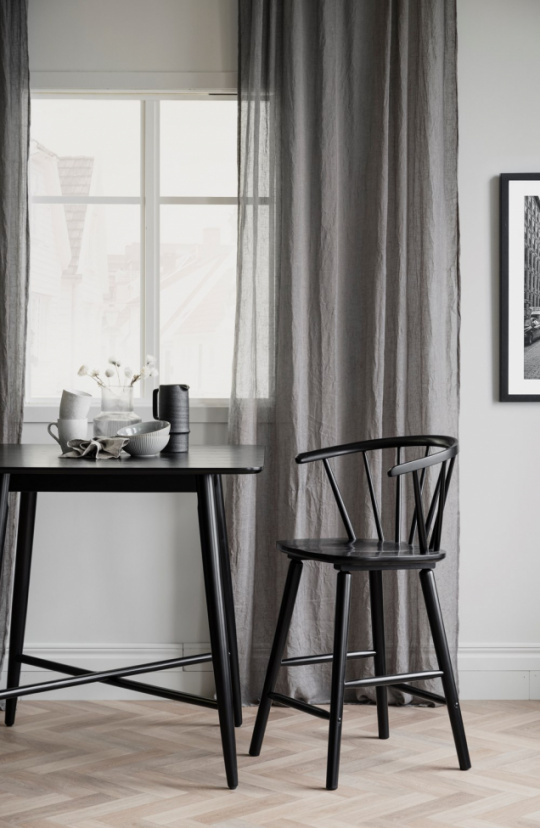 Barbord \'Lotta\' - Svart 90x90cm