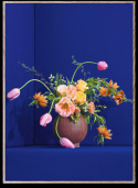 Plakat \'Blomma\' 50x70 - Blå