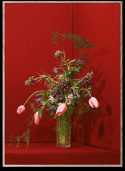 Poster \'Blomst\' 50x70 - Röd