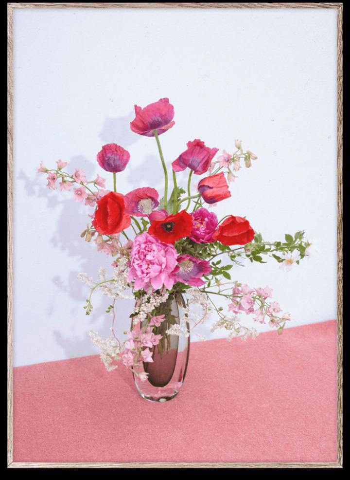 Poster 'Blomst' 30x40 - Rosa