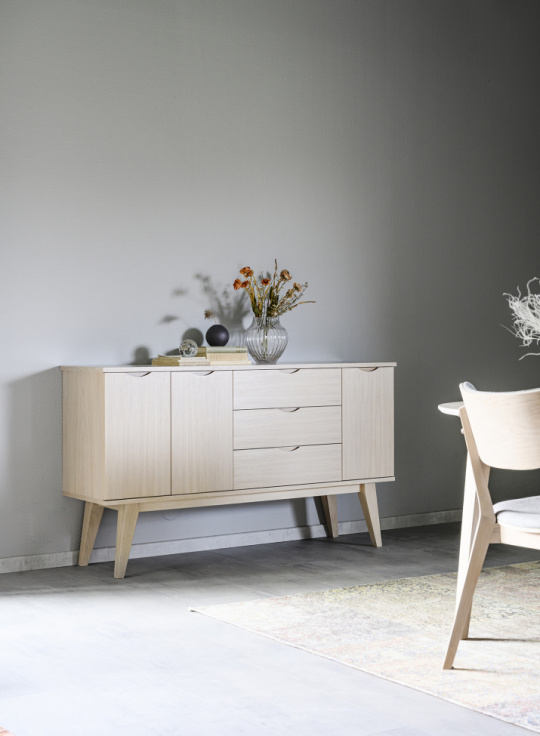 Sideboard \'Filippa\' - Ek/Vitpigmenterad 122x85
