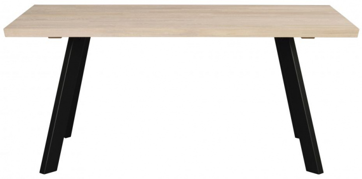Matbord 'Fred' 170x95cm - Vitpigmenterad Ek/Svart