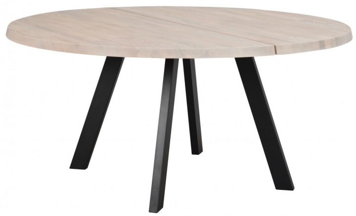 Matbord 'Fred' Runt 160cm - Vitpigmenterad