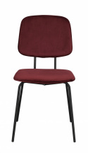 Stol \'Baldwin\' - Röd/Sammet