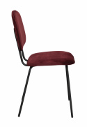 Stol \'Baldwin\' - Röd/Sammet